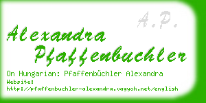 alexandra pfaffenbuchler business card